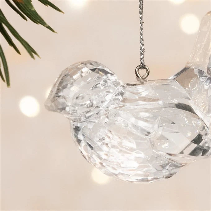 Glass Bird Hanger 6cm