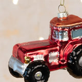 Glass Tractor Hanger 8cm