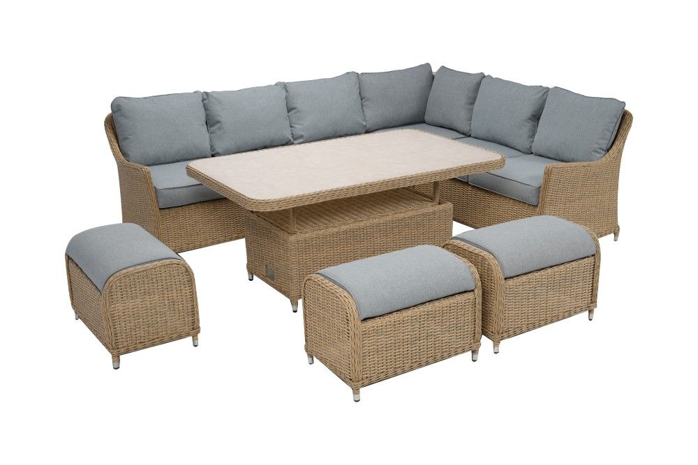 Antigua Modular Rectangular Corner Casual Set Barley & Grey