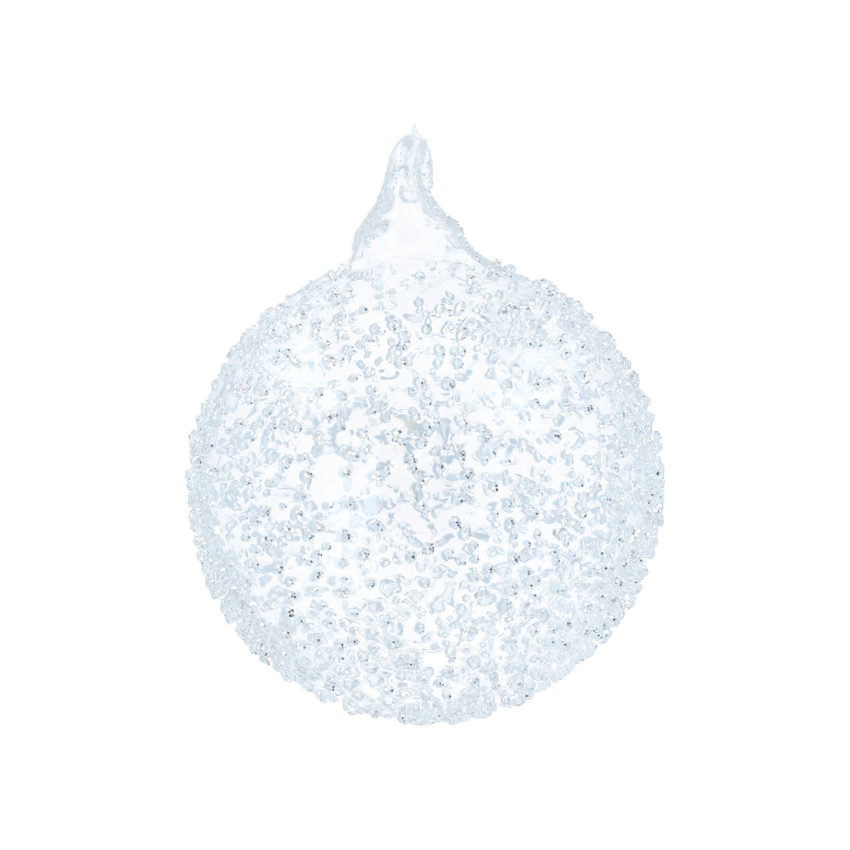 Clear Beaded Glass Ball