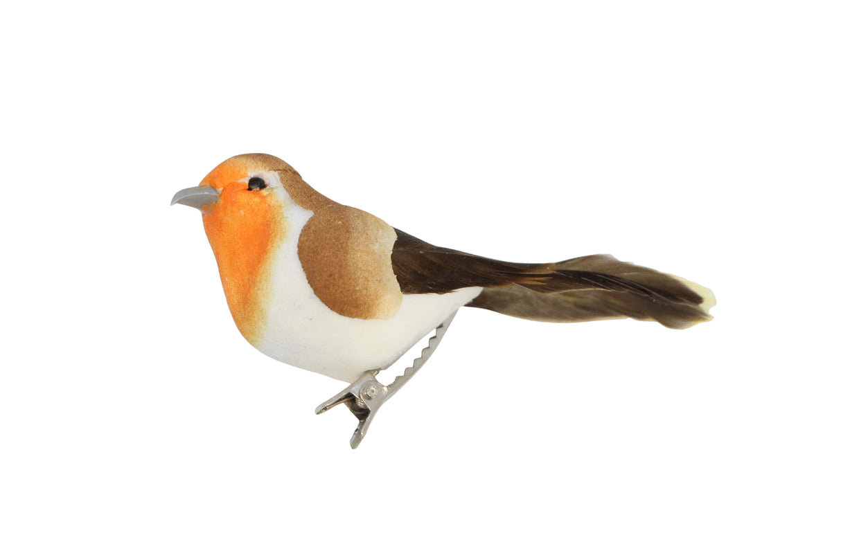 Feather Robin On Clip Dec