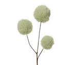 Sage faux fur 3 fluffy bulbs