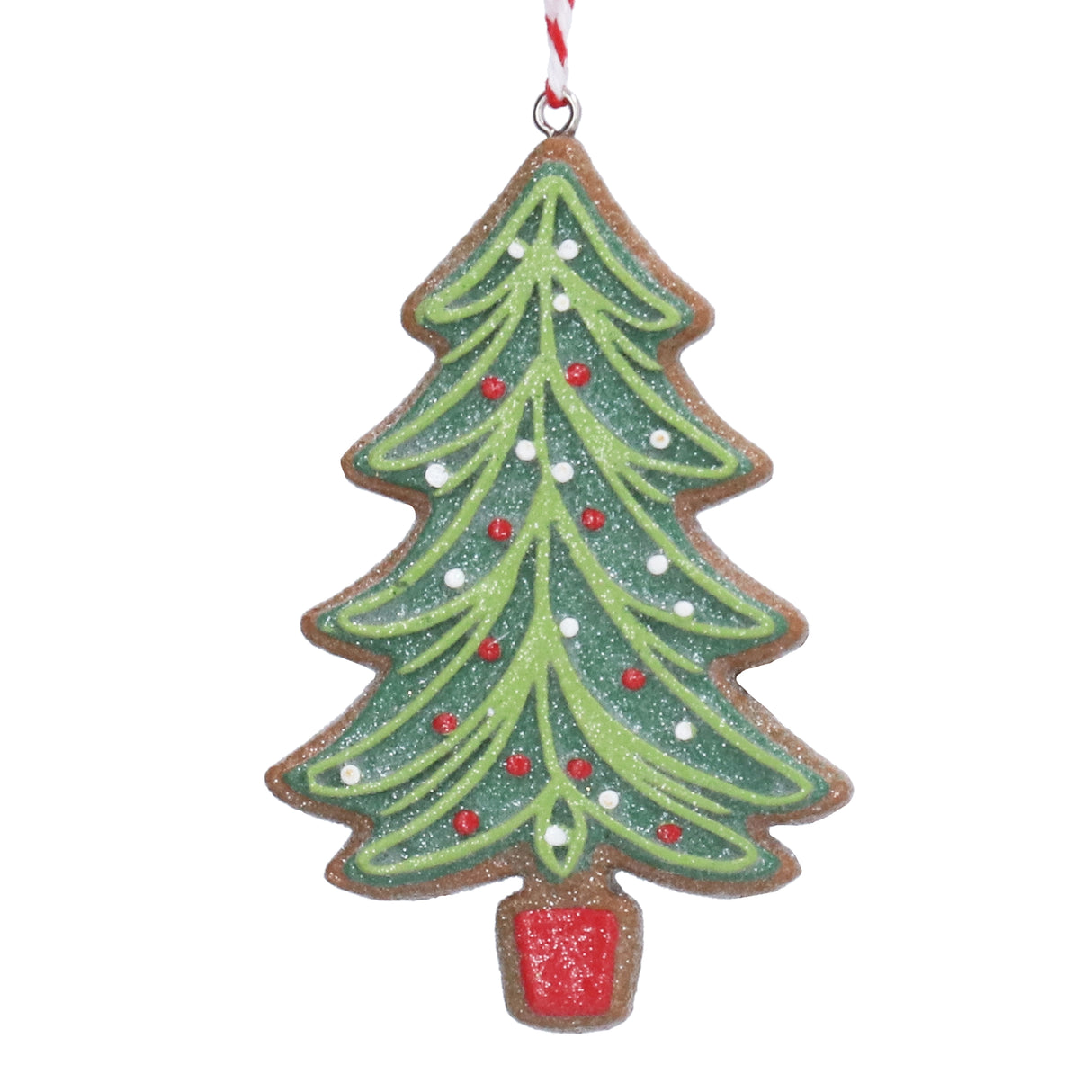 Resin Gingerbread Green Tree Dec