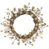 Gold Glitter Star Wreath