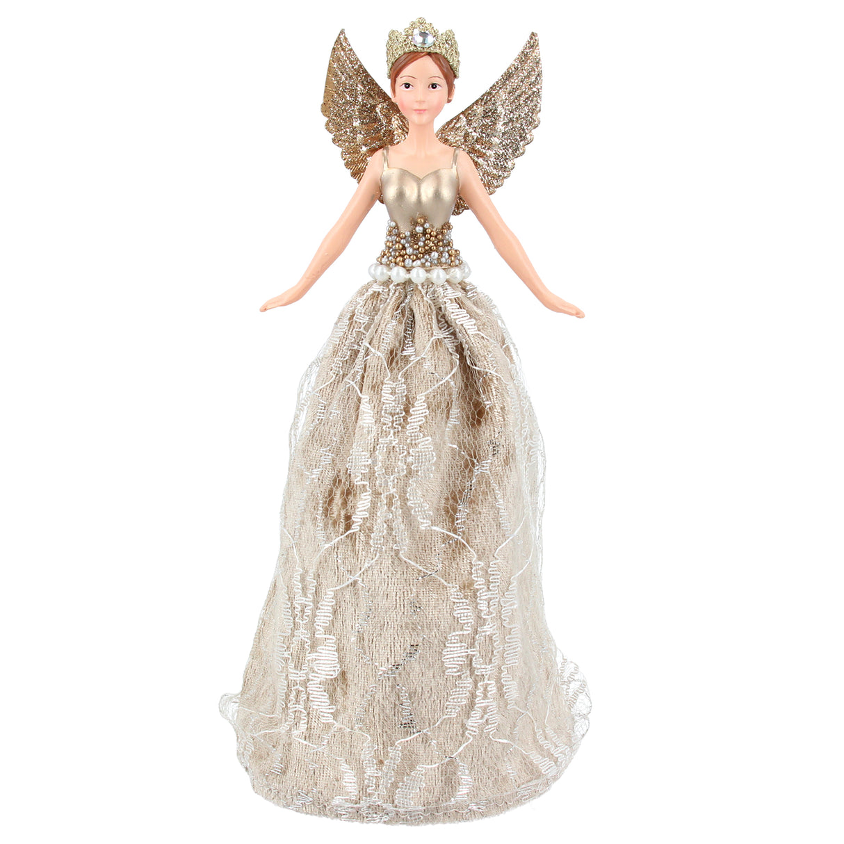 Lux Gold Lace Tree Top Fairy, Small