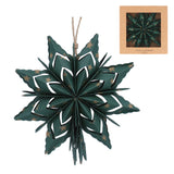 Paper Green Snowflake with Gold Stars