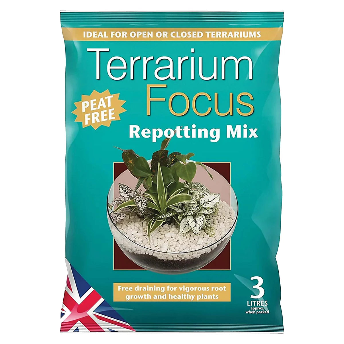 Terrarium Focus Repotting Mix Peat Free 3L