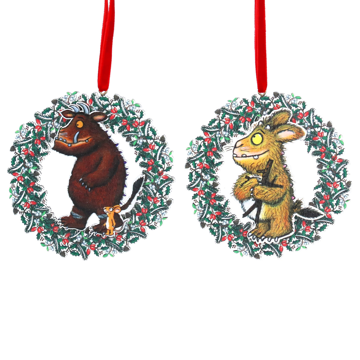 Gruffalo Mouse/Child in Holly Wreath Wood