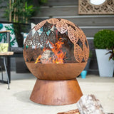 Leaves Fire Globe