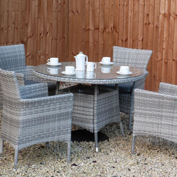 Malmo 4 Seat Round Dining Set