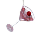 Glass Martini w Cherry Dec