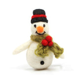 Mini Snowman with Holly Scarf