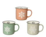 Snowflake mug porcelain glaze