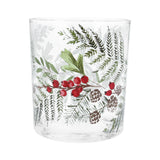 Holly/White Berry Glass Nite Lite Pot Mini