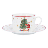 Nostalgia New Bone China Santa/Tree Cup/Saucer S