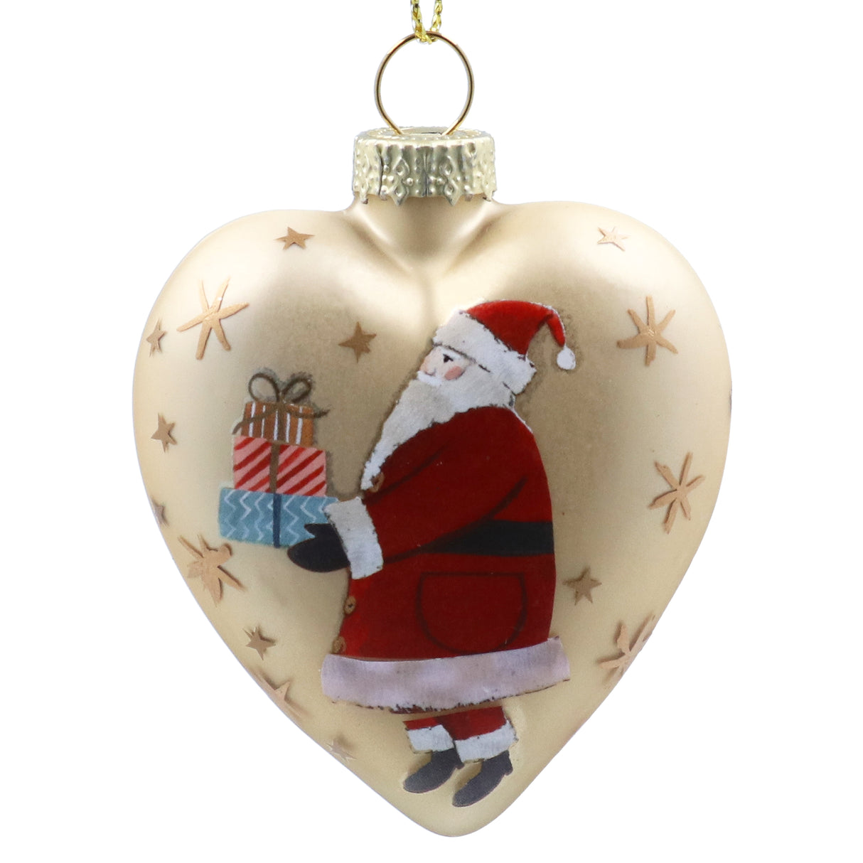 Matt Gold Nostalgia Santa Glass Heart