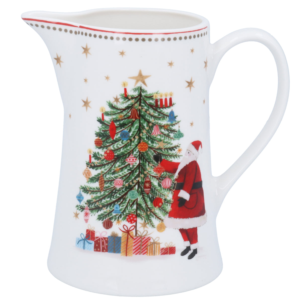 Nostalgia Santa/Tree New Bone China Jug, Med