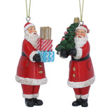 Nostalgia Resin Santa w Presents/Tree Dec, 2as