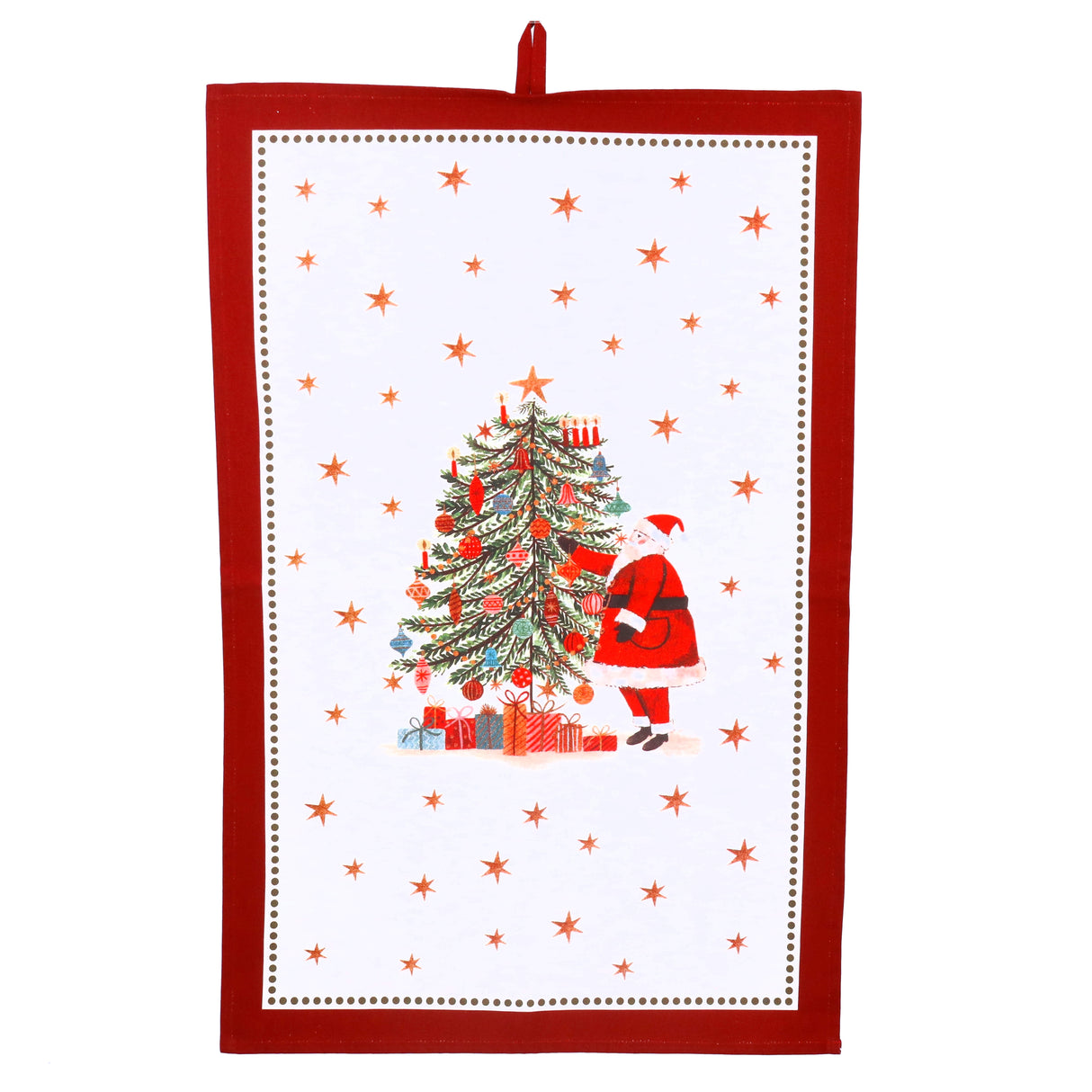 Nostalgia Santa Cotton Tea Towel