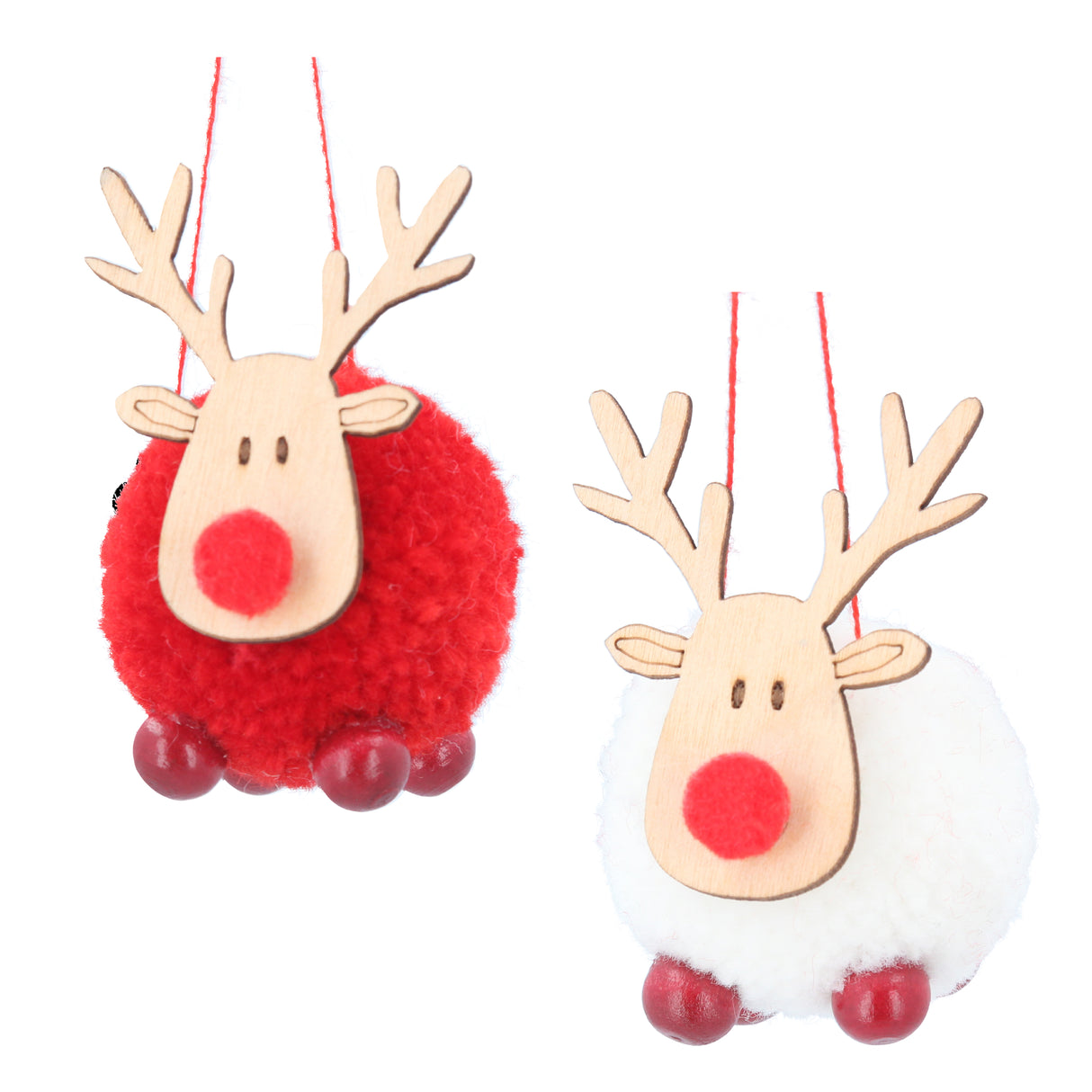 Felt/Wool Pom-Pom Reindeer Dec