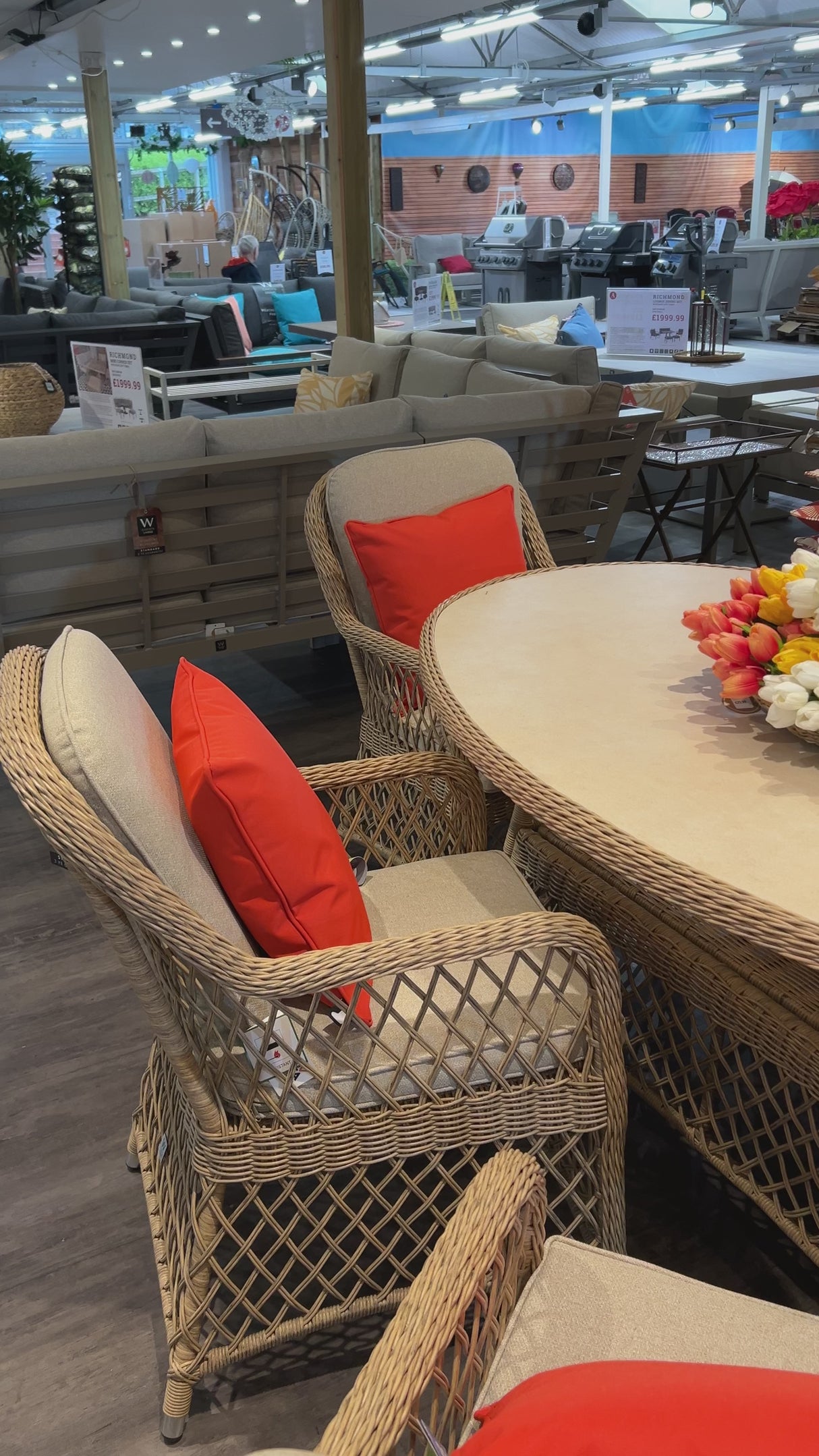 Penang 6 Seat Dining Set Elliptical