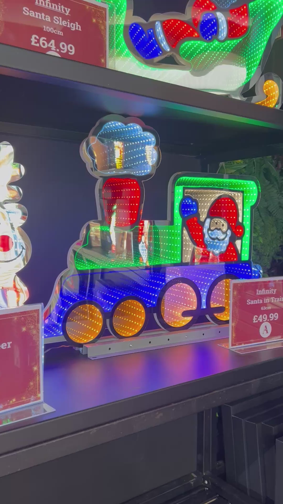 63cm Infinity Santa In Train