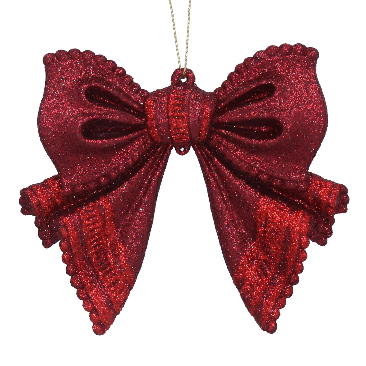 Red Glitter Acrylic Bow Dec