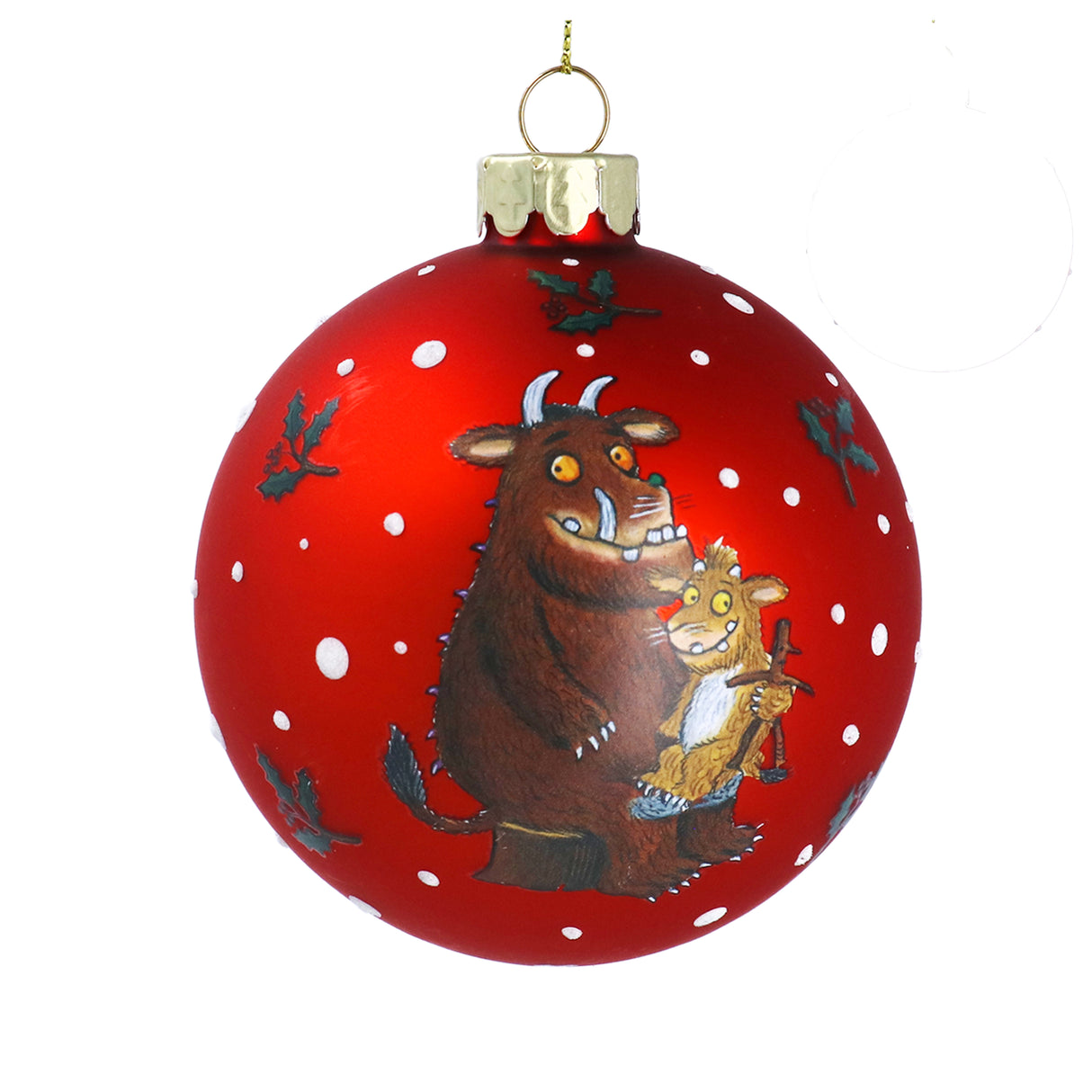 Matt Red Gruffalo & Child Glass Ball