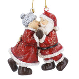Resin Mr & Mrs Claus Dec w Glitter