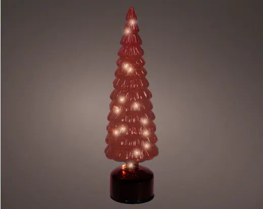 Micro LED red rotating tree glass flashing effect BO indoor