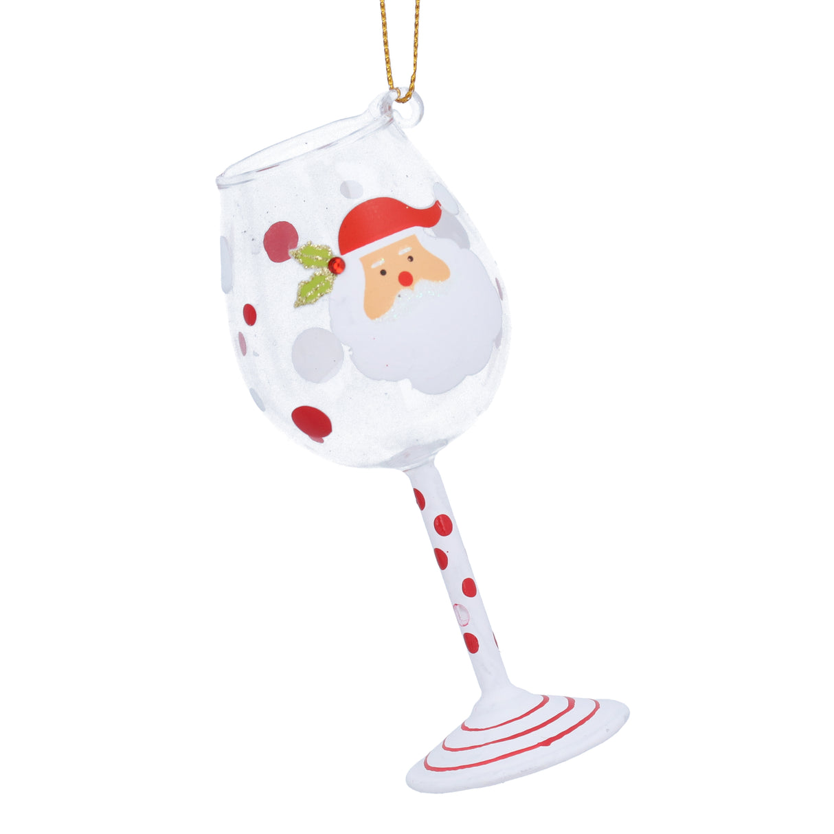 Santa Wine Glass Dec