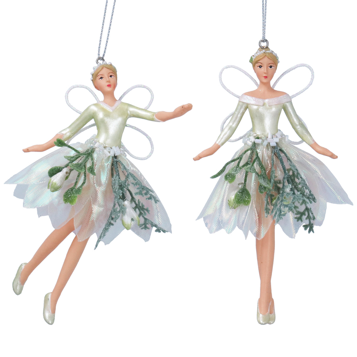 Resin/Organza Snowdrop Fairy Dec, 2as, Small