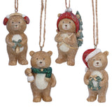 Resin Teddy w Hat/Scarf/Earmuffs Dec