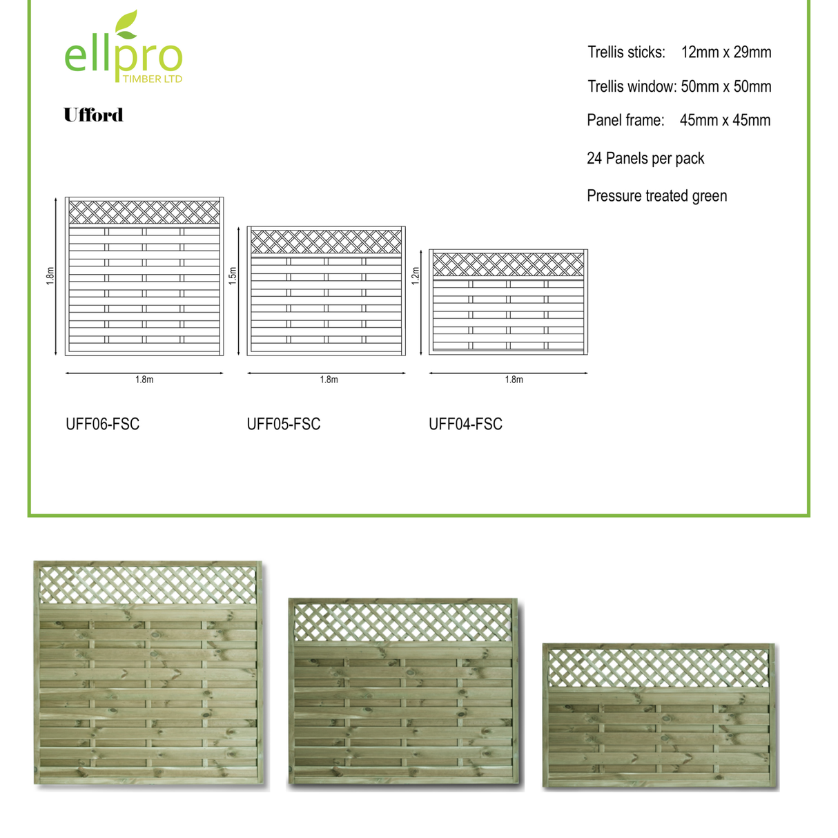 Ufford Modern Fence Panels