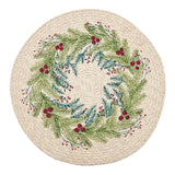 Circular printed placemat wreath