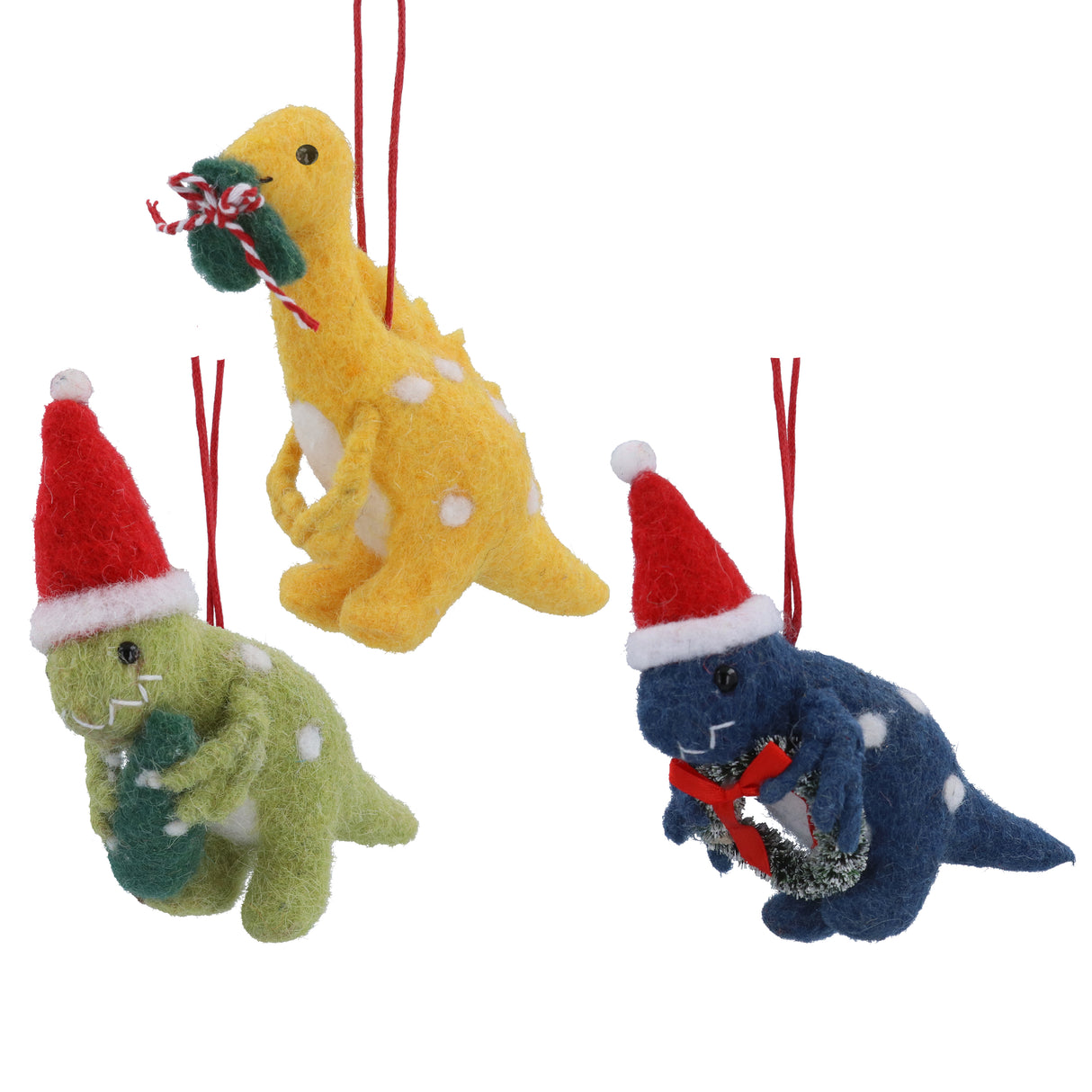 Mixed Wool Bright Spotted Dinosaur Dec, 3as