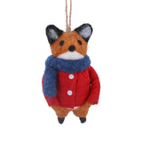 Mixed Wool Fox w Red Coat/Blue Scarf Dec